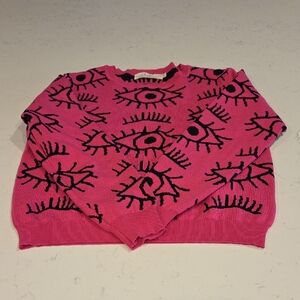 LIC Women's Pink Crew Neck Sweater